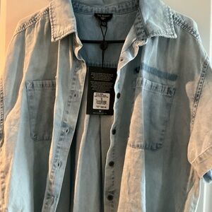 True Religion Sky Blue Button-Up Shirt